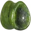 1/2" Concave Pear Jade Stone Plug