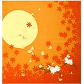 きものやさん　風呂敷　うさぎ紅葉 45cm