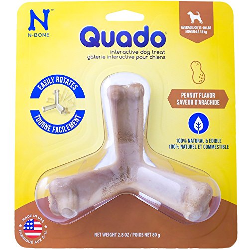 Quado Interactive Dog Chew Treat Peanut, Average Joe Size