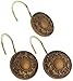 Carnation Home Fashions Regency Ceramic Resin Shower Curtain Hook, Bronze