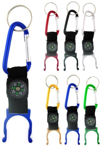 Water Bottle Holder w/ Compass & Carabiner Clip