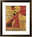 Paul Poiret Creates This Theatrical Black and Red Evening Cape in the Style of a Japan Collections Framed Art Poster Print by Charles Martin, 25x29
