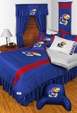 NCAA Kansas Jayhawks - 4pc BEDDING SET - Twin/Single Size COMFORTER + SHEETS