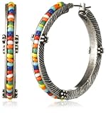 Lucky Brand Inlayed Bead Hoop Earring