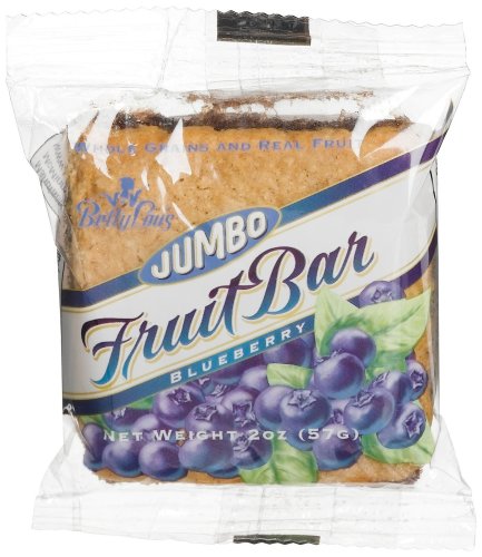 Betty Lou's Jumbo Fruit Bars, Blueberry, 2-Ounce Packages (Pack of 35)