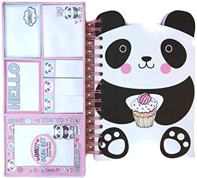 Panda Journal and Sticky Note Set: Lined Journal and 350 Fun Sticky Notes in Different Sizes
