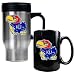 Kansas Jayhawks NCAA Stainless Travel Mug And Ceramic Mug Set by Great American Products