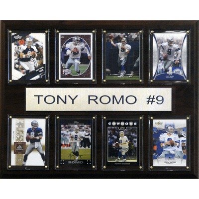 NFL Dallas Cowboys 8 Card Tony Romo Plaque