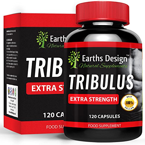 Tribulus Terrestris Extract, Natural Testosterone Booster Supplement, Highest Purity, 95% Steroidal Saponins, 80% Protodioscin, Increases Bodybuilding Muscle & Strength, Higher Sex Drive, 120 Capsules