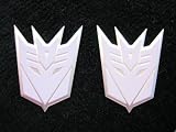 Transformers Decepticons Aluminum Emblems White