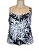 Womens Coco Reef Separates Plus Size Tankini Top Swimsuit, Swimwear, Black/white Floral C and D Cup (46C, Black White Floral)