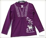 Wendy Fashion Mädchen Pferde Tunika Shirt Bluse lila 611226 Reiten Gr.140