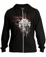 Jinx World of Warcraft Horde Crest Version 2 Zip-up Men's Black Hoodie