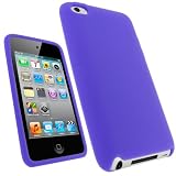 iGadgitz Purple Silicone Skin Case Cover for Apple iPod Touch 4th Generation 8gb, 32gb, 64gb + Screen Protector Guide
