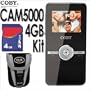 Coby CAM5000 720P With 5MP 4 X Digital Zoom 2in TFT LCD Digital HD Camcorder Camera (Black) Bundle With 4GB SD Card & Camera Case