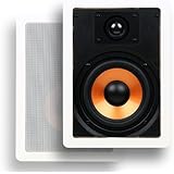 Micca M-6S 6.5-Inch 2-Way In-Wall Speaker with Pivoting 1-Inch Silk Dome Tweeter, White