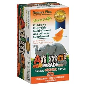 Nature's Plus - Animal Parade - Cherry/Orange/Grape, 180 chewable tablets