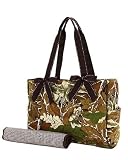 2pc Quilted Camouflage Diaper Tote Bag w/ Changing Pad - Monogrammable (15" x 13" x 5.5")