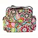 OiOi Pink Floral Bouquet Messenger Diaper Bag with Water Resistant Finish - NEW!