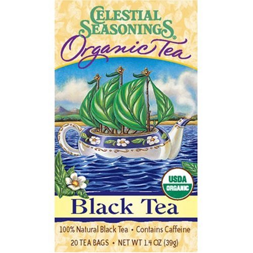Celestial Seasonings Organic Black Tea, Tea Bags, 20-Count 1.4-Ounce (Pack of 6) by Celestial Seasonings