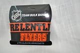 Philadelphia Flyers Big Logo NHL extra wide Bulky Bandz Bracelet 2 pack *NEW*