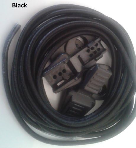 Never Tie Your Shoelaces Again. 3 Pack of QUICK ON Shoelace Locks Eliminates Untied Laces - No More Laces That Loosen. Avoid Blisters and Rubbing. Keep Your Shoes Tight On Your Foot. Squeeze Pinch Locking System Holds The Included Round Stretchable Elastic Laces Firm (Black)