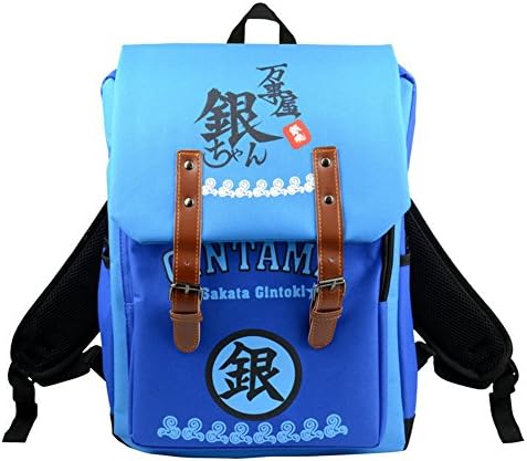 Yuanman Cartoon Pattern Canvas Unisex Backpack School Bag Shoulder Bag Handbag (Gintama)