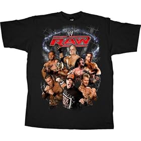 WWE World Wrestling Entertainment RAW Fence Black T-shirt Tee