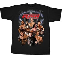 WWE World Wrestling Entertainment RAW Fence Black T-shirt Tee