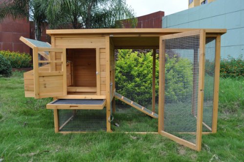 Wooden Chicken Coop Poultry House Hen Ark  Run 