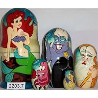 Little Mermaid Ariel * Russian Nesting doll * 5 pc / 6-7 in * 7.103