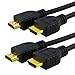 HDMI TO HDMI M/M CABLE FOR HDTV PLASMA DVD Accessory Bundle Kit - Premium High Resolution 6FT / 2m 24K GOLD (2 Pieces)