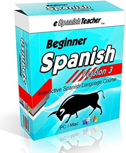 eSpanishTeacher's Beginner Spanish Language Course Software Lessons Version 3 with Bonus 101 Spanish Verbs