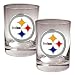 Pittsburgh Steelers NFL 2pc Rocks Glass Set - Primary logo
