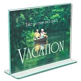 (Price/EA)Holder, Sign, Landscape, Side/Bottom Load, 11x8-1/2, Clear