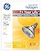 GE Lighting 62231 Energy-Efficient Halogen 75-Watt (90-watt replacement) 1500-Lumen PAR38 Floodlight Bulb with Medium Base, 1-Pack