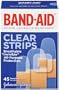 Band-Aid Brand Adhesive Bandages, Clear, 45-Count Assorted Sizes (Pack of 6)