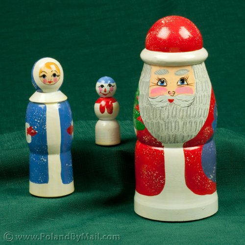 3 Piece Santa Nesting Doll - 7.75 inch