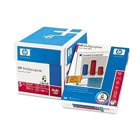Click here to buy HP 115100 - Multipurpose Paper, 96 Bright, 20lb, Letter, White, 2500 Sheets Carton.