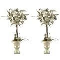Platinum Christmas Topiary - Set of 2