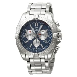 ESQ by Movado Men's 7301290 Stratus Chronograph Stainless Steel Blue Dial Watch