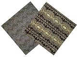 ArtisanStreet's A Touch of Gold Cocktail Napkins. Set of 8 Coordinated Print Napkins. Finished with Decorative Edge Stitch. Limited Edition.