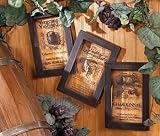 Wine WINERY vineyard clear wood FRAMED art PRINTS Set3