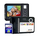 SVP NEW 9MP Black Digital Camera+ Video Recorder+8X Zoom~ UltraSlim (16GB Included)