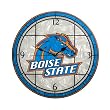 Boise State Broncos 12in Art Glass Clock NCAA College Athletics Fan Shop Sports Team Merchandise