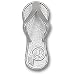 Washington Redskins NFL Logo Flip Flop 1 Pendant (Silver)