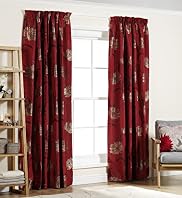 Trailing Camellia Pencil Pleat Curtains