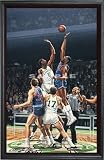 Jumpball - Wilt Chamberlain and Bill Russell - Wall Framed Canvas Art Print