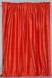 Rustic Orange 100% Pure Dupioni Silk handmade Curtains Drapes Panels Rod Pocket