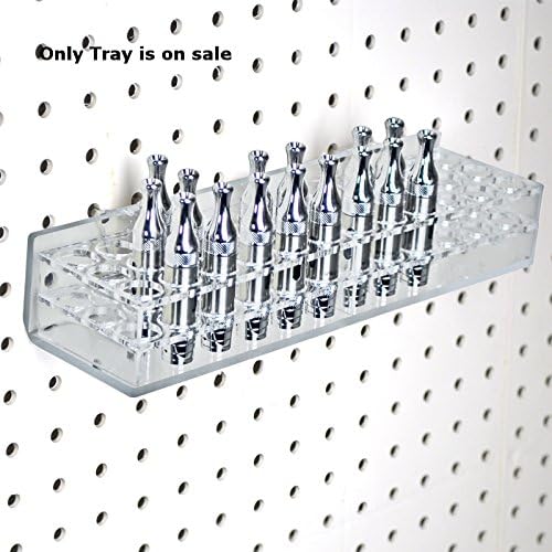 2Pc-36 Slot Clear Mascara &amp; Cosmetic Countertop Tray10.25"W x 3"D x 2.125"H